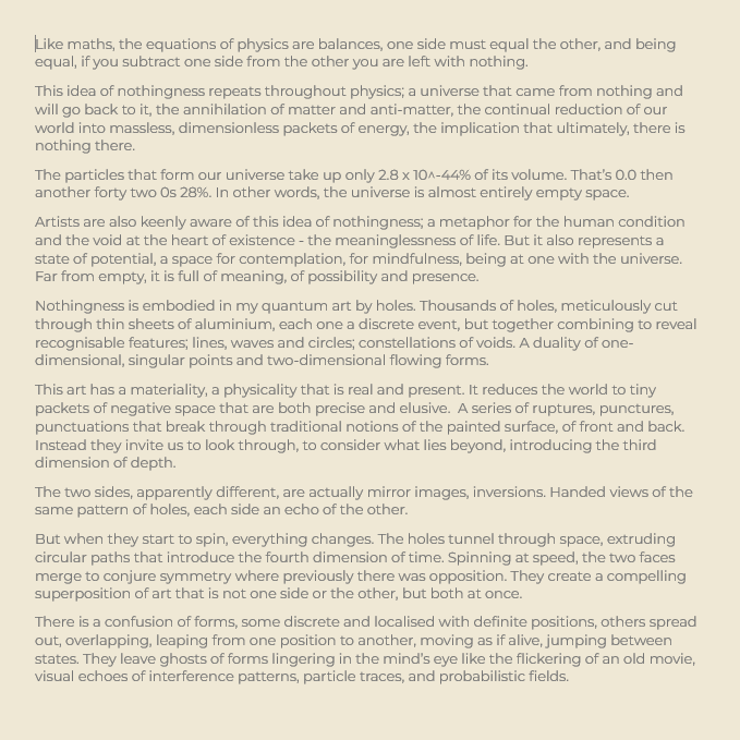 Quantum nothing essay